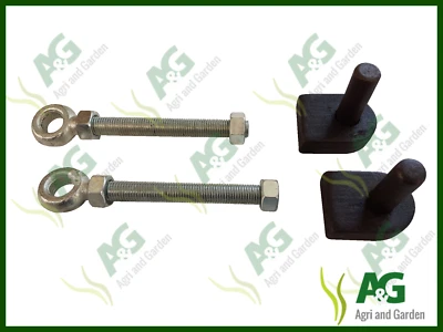 HD Gate Hinge Set. 2x Gate Eye Swing Bolt (19 mm x 150) and 2x Weld on Gate Pin - Image 1 of 2