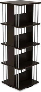CD DVD Storage Cabinet Rotating Holder Shelves Display Stand Game Organizer - Picture 1 of 9