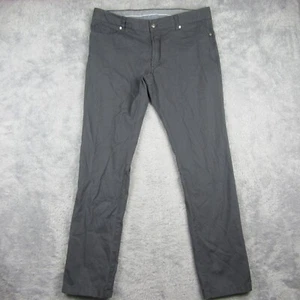 Peter Millar Pants Mens 38x32 Dark Gray Straight Leg Chino Golf Casual Silk - Picture 1 of 12