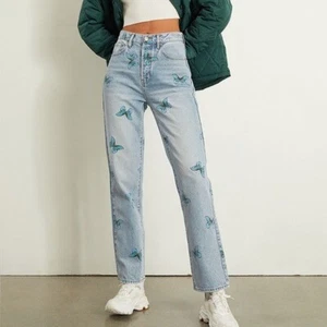 Jeans papà PacSun eco stampa farfalla taglia 26 - Foto 1 di 10