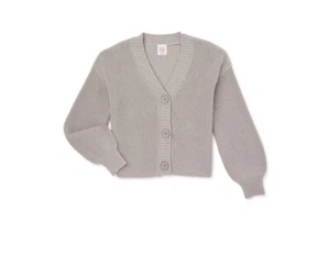 Wonder Nation Girls Cardigan Sweater Size S 6-6X Gray - Picture 1 of 5