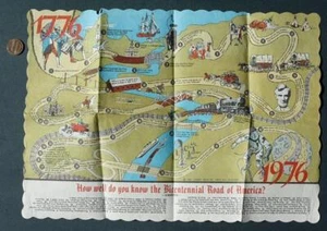 1976 EE. UU. Bicentenario Road of America mapa histórico mantel Green Bay Wisconsin-- - Imagen 1 de 1