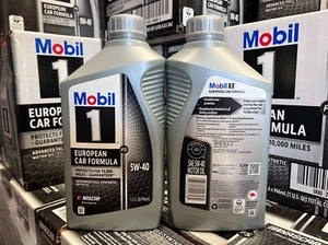5.676 Liter 6 x QT MOBIL 1 European Car Formula 5W-40 Fully Synthetic Oil - Picture 1 of 2