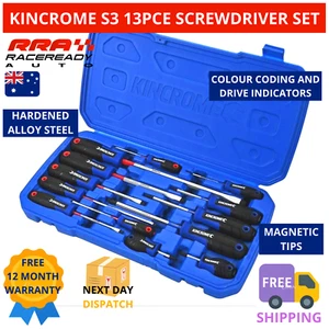 Kincrome S3 Screwdriver Set 13pce Magnetic Tip Torquemaster Carry Case K5526 - Picture 1 of 6