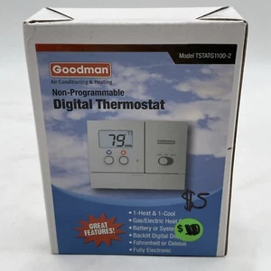 Goodman Non-Programmable Digital Thermostat TSTATG1100-2 1-Heat 1-Cool Gas/Elect - Picture 1 of 7