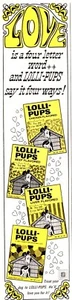 PRINT AD 1970 Lolli-Pups Dog Treats Biscuits Love is a Four Letter Word Vintage - Picture 1 of 1