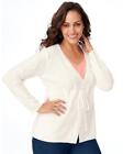 NEW Ivory White Plus Sz XL 16 / 18 Casual or Dress Cardigan Sweater BLAIR