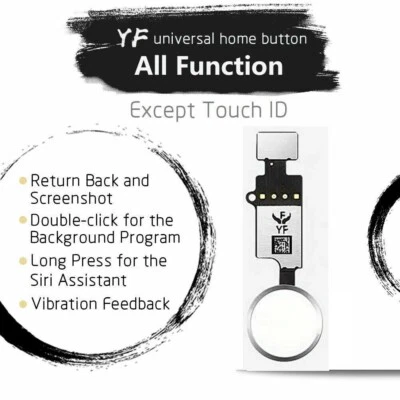 YF Universl Solution Home Button Flex Cable for Apple iPhone7 7 Plus 8 8+ Sliver - Image 1 of 4