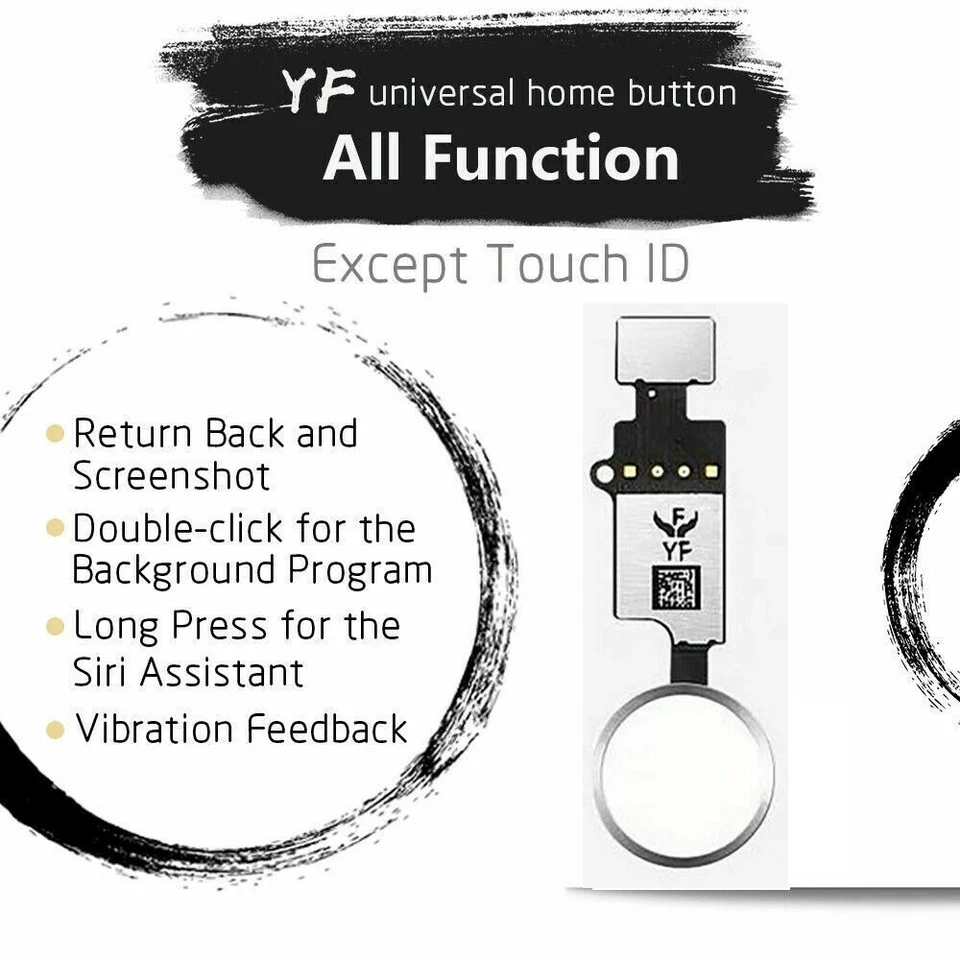 YF Universl Solution Home Button Flex Cable for Apple iPhone7 7 Plus 8 8+ Sliver - Image 1 of 4