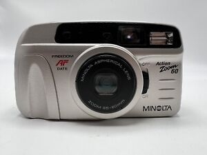 MINOLTA Freedom Action Zoom 60 Date Point Shoot 35mm Film Camera TESTED