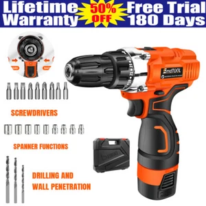 Cordless Drill Electric Screwdriver Rechargeable Small Handheld Drill 2-Speed - Picture 1 of 14