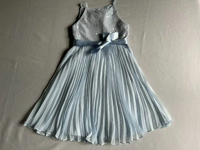 Monsoon GIRL Occasion dress PALE BLUE SEQUIN 5 yrs wedding party XMAS PROM WOW! - Image 1 of 4