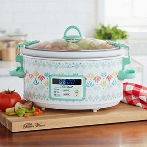 Pioneer Woman ~ MEANDERING GEO ~ 6 Quart ~ Digital ~ Slow Cooker ~ Crock Pot - Picture 1 of 4