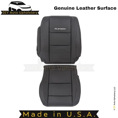 2010-2015 For Nissan Armada Platinum Genuine Leather Driver Covers Dark Charcoal - Image 1 of 4