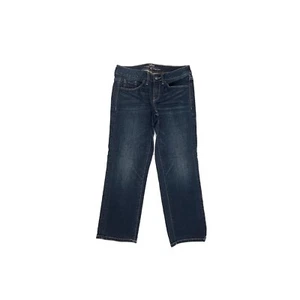 Esprit Mid Rise Straight Crop Women's size 2 Dark Wash Blue Denim Jeans - Picture 1 of 4