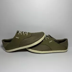 Olukai Nohea Moku Slip On Lace Up Sneaker Boat Shoes Mesh Clay/Tapa Men’s 10 - Picture 1 of 10