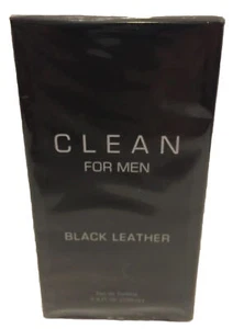 Clean For Men Black Leather 3.4oz/100mL. Eau de Toilette Spray New In Box Sealed - Picture 1 of 3