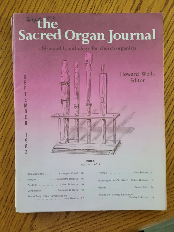 The Sacred Organ Journal, septiembre 1983, Journal (Lorenz) Foto 1 de 1