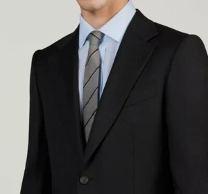 Dunhill London Wool Belgravia Fit Suit Jacket Black uk 36 Made In Italy £1395 - Picture 1 of 12