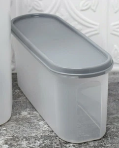 Tupperware Modular Mates 7 1/2 Cup Super Oval # 2 Greystone Gray Seal New - Picture 1 of 2