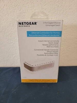 NETGEAR Business 5-Port Gigabit Ethernet Unmanaged Switch (GS605) - NIB - Image 1 of 3