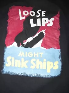 Museum Of Science And Industry Chicago Loose Lips Might Sink Ships T Shirt Sz XL - Picture 1 of 5