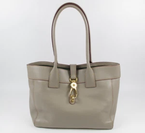 Dooney & Bourke Large Amelie Florentine Vacchetta Tote Ecru (01) - Picture 1 of 9