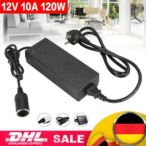 220V AUF 12V KFZ NETZADAPTER NETZTEIL 10A 120W 230 auf 12 Volt SPANNUNGWANDLER - Bild 1 von 13