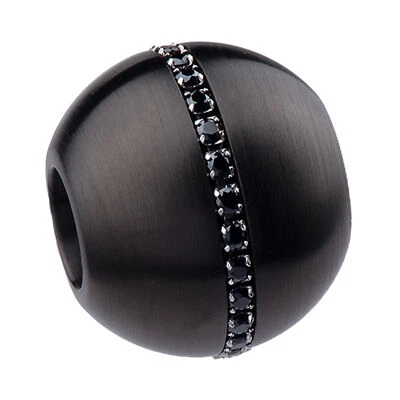 Colgante Edvita Diseño Serious AN296 BL Circonita Acero Inoxidable Recubierto Negro Foto 1 de 3