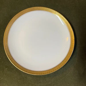 7 Pc GDA Limoges 7 ⅜ Inch Salad Plate Sold By S&G Gump Co. Gold Rim Pattern - Picture 1 of 8