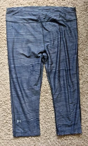 Under Armour HeatGear Leggings Capri Donna Compressione (Taglia: Large, Righe) - Foto 1 di 5