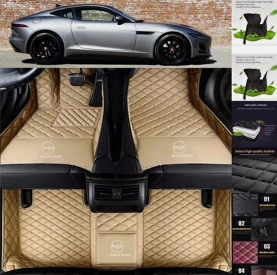 For Jaguar F-Type S-Type X-Type Car Floor Mats All Season Waterproof Carpets Foto 1 de 4