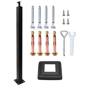 Cable RailingPost Deck Railing (36x2x2") (DIY) Post (Without Holes) Black - Picture 1 of 11