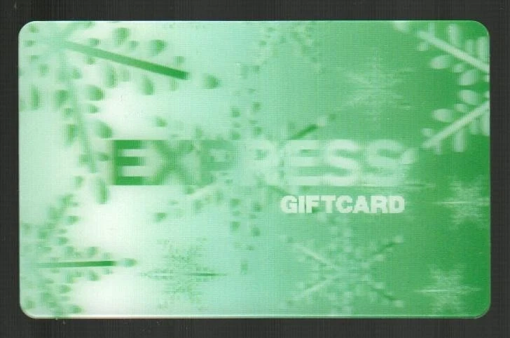 EXPRESS Green Snowflakes ( 2003 ) Lenticular Gift Card ( $0 ) RARE - Image 1 of 1