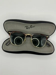 VINTAGE SUNGLASSES RAY BAN CLUBMASTER WO366 BAUSCH LOMB G-15 TORTOISE GOLD - Picture 1 of 13