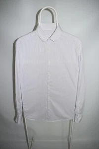 Versace Collection White Dress Striped Shirt Long Sleeve Men's 15 1/2 - Picture 1 of 11