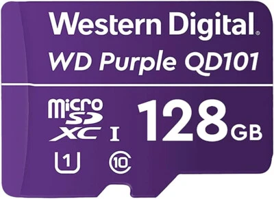 WD Purple SC QD101 128GB Smart Video Surveillance microSDXC Card Ultra Endurance - Image 1 of 2