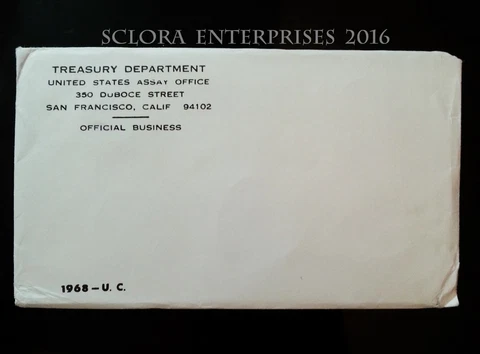 1968 Mint Set Envelope ONLY *NO COINS*  **FREE SHIPPING** Cover