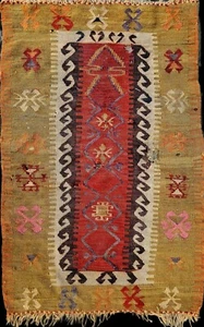 Antique Geometric rug, Rare finds, antique baho home rug, rustic home decor - Picture 1 of 7