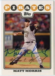 2008 Topps Baseball #592 Matt Morris Auto Signed Autograph Pittsburgh Pirates - Picture 1 of 2