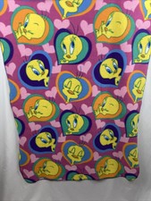 Vintage Tweety Bird Looney Tunes 2001 Hearts 46x63 Throw Cover Blanket