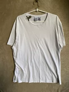 ZARA Casual T-Shirts Top Size 2XL Mens White Short Sleeve - Picture 1 of 10
