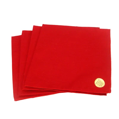 Bardwil Linens Set of 4 Dinner Table Napkins Red Holiday Christmas - Image 1 of 4
