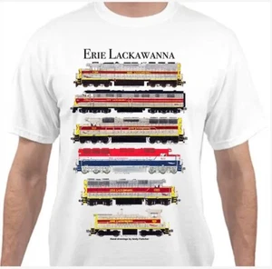 Erie Lackawanna Locomotives Railroad T-Shirt by Andy Fletcher - Picture 1 of 1