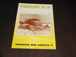 Windsock Mini Datafile 11 Fokker D.V oop WWI Aircraft reference book - Picture 1 of 3