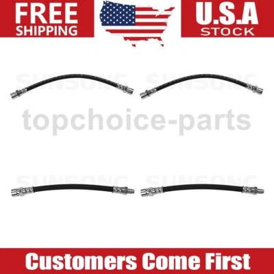 Manguera de freno delantera trasera línea de freno 4 piezas para Volkswagen Super Beetle 1971 1972 1973 Foto 1 de 4