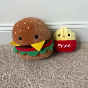 Squishmallows Carl the Cheeseburger 9" & Fries 5" Plush Toy Set - Picture 1 of 8