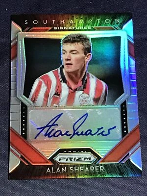 Panini Prizm Premier League 2020-21 #ALAN SHEARER AUTO PLATEADO #d 06/15 Prizm SP Foto 1 de 2