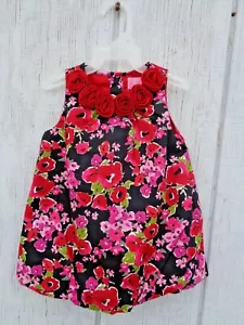 Place Baby Girls Dress Rose Flower 9-12M wedding church party birthday - Picture 1 of 7