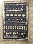 Couverture The Good Lord Farm Life Throw 44x46 tapisserie afghane vaches moutons oies